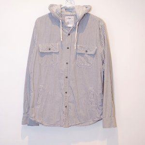 Bullhead 44MM Hoodie Button Down Long Sleeve Shirt